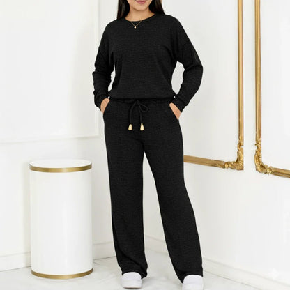 Conjunto Feminino Longo em Tricot (Blusa + Calça) | PROMOÇÃO OUTONO/INVERNO - Mariana Modas