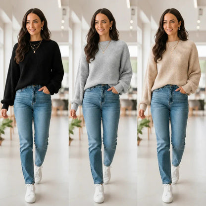 (KIT COM 3) Suéter Tricot Feminino | PROMOÇÃO OUTONO - Mariana Modas