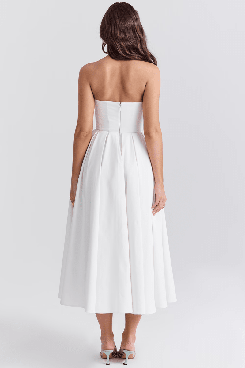 Vestido Bustier Celeste - Mariana Modas