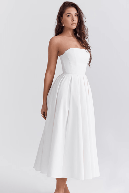 Vestido Bustier Celeste - Mariana Modas