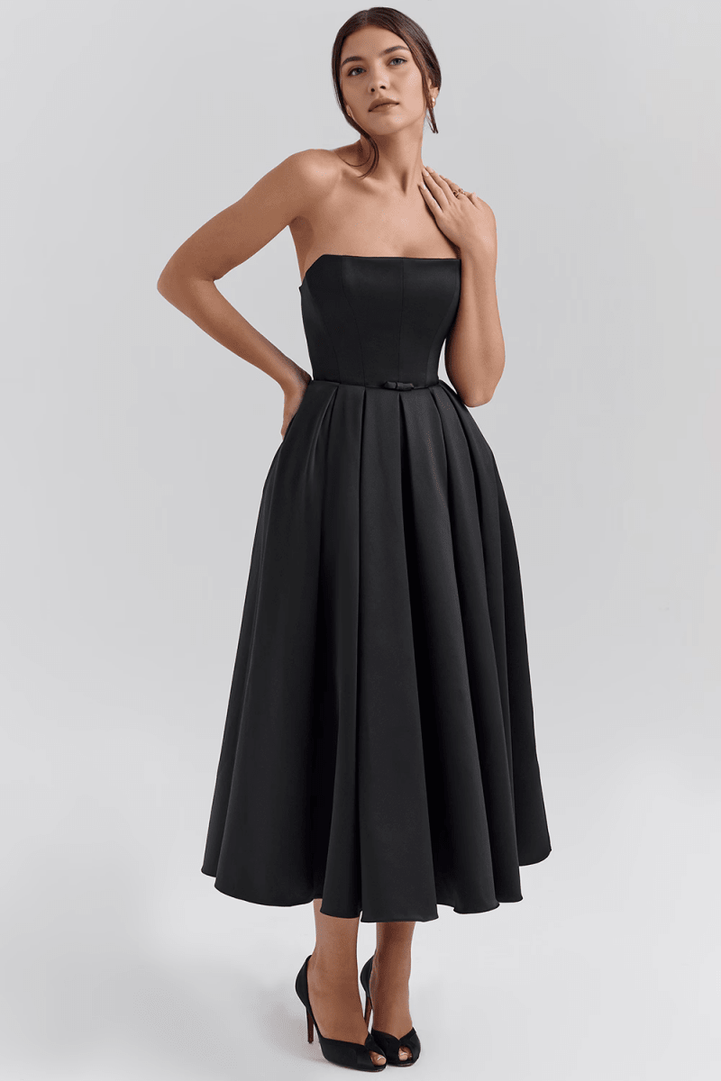 Vestido Bustier Celeste - Mariana Modas