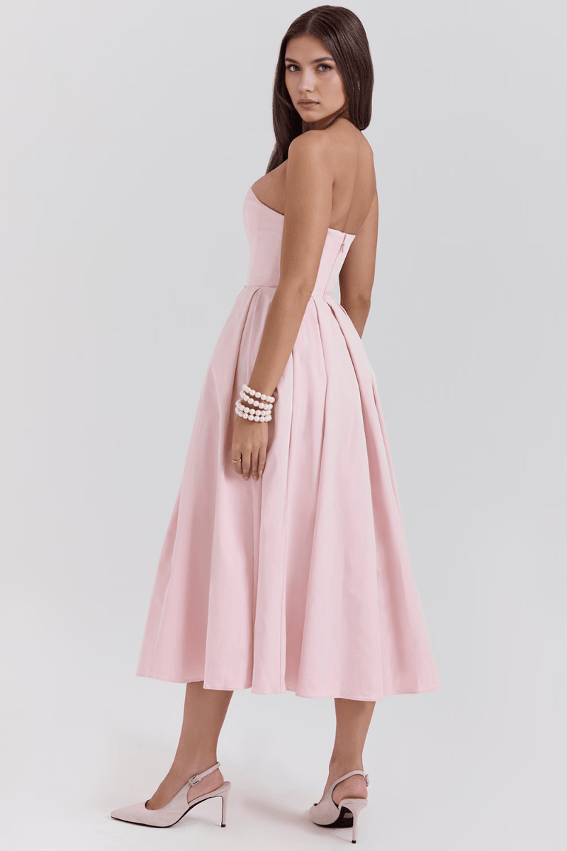 Vestido Bustier Celeste - Mariana Modas