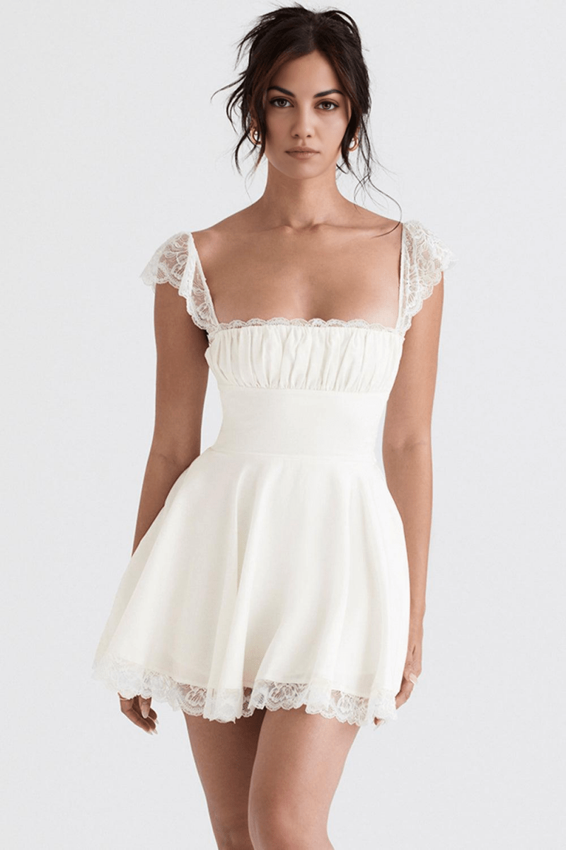 Vestido Bustier de Renda Jasmin - Mariana Modas