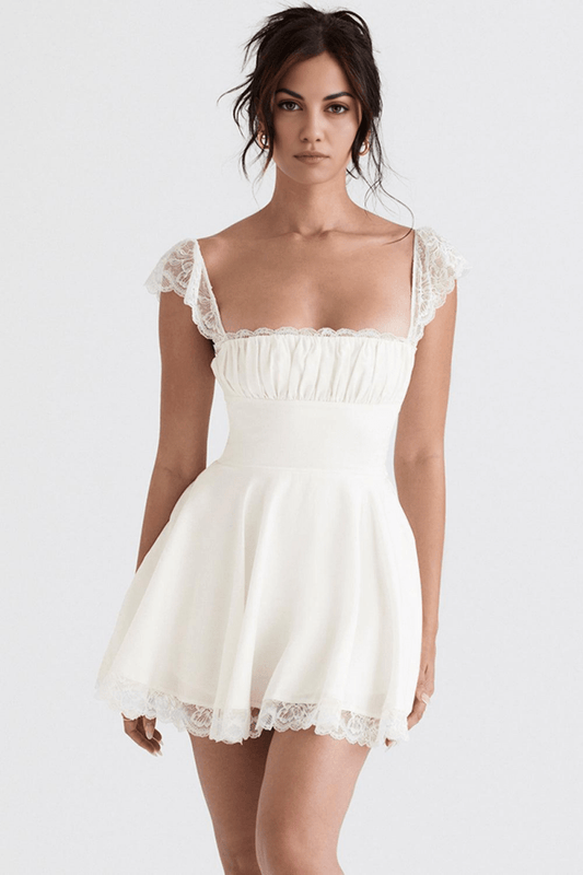 Vestido Bustier de Renda Jasmin - Mariana Modas