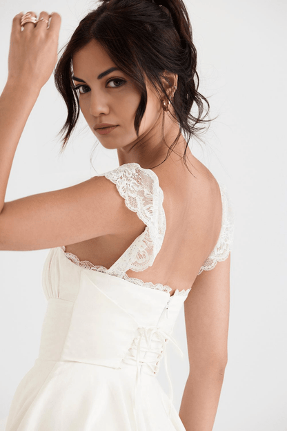 Vestido Bustier de Renda Jasmin - Mariana Modas