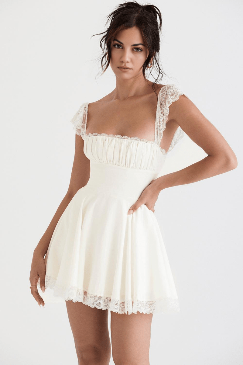 Vestido Bustier de Renda Jasmin - Mariana Modas