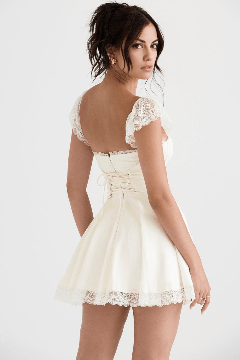 Vestido Bustier de Renda Jasmin - Mariana Modas