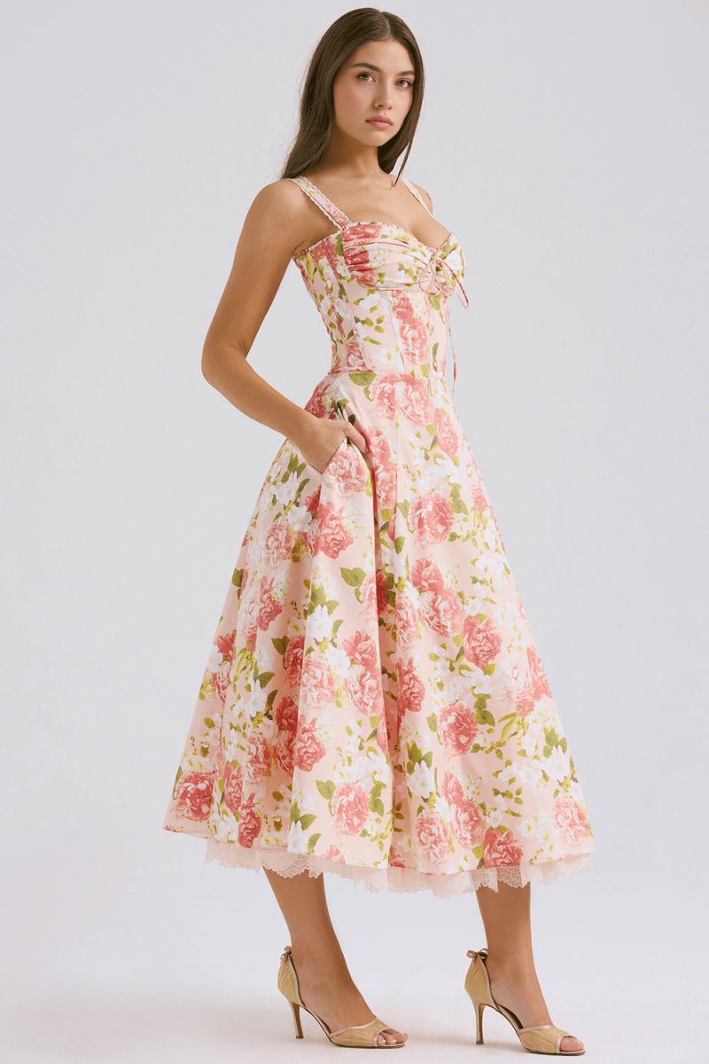 Vestido Bustier de Renda Valentina - Mariana Modas