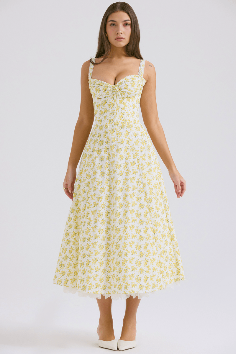Vestido Bustier de Renda Valentina - Mariana Modas