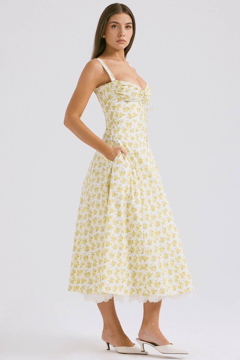 Vestido Bustier de Renda Valentina - Mariana Modas