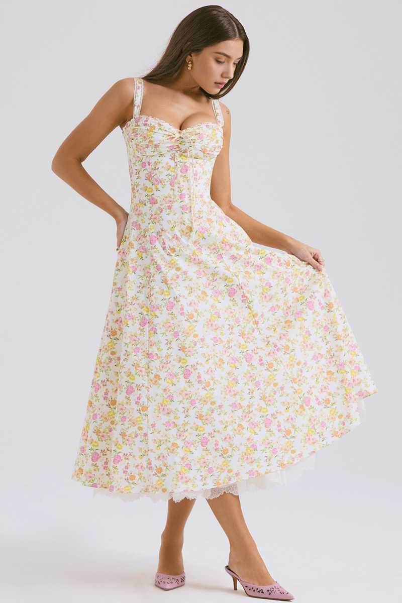 Vestido Bustier de Renda Valentina - Mariana Modas