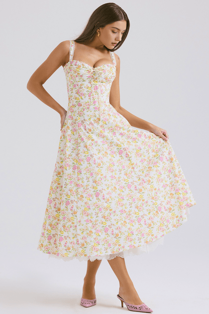 Vestido Bustier de Renda Valentina - Mariana Modas