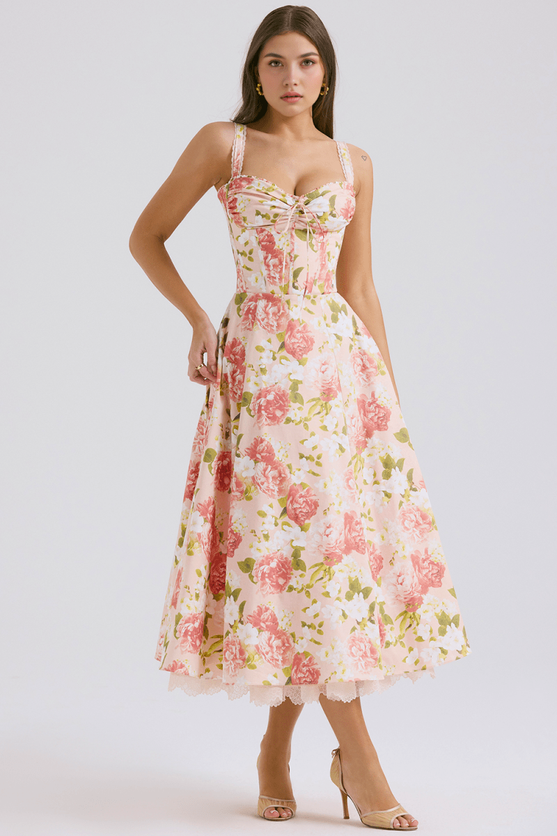 Vestido Bustier de Renda Valentina - Mariana Modas
