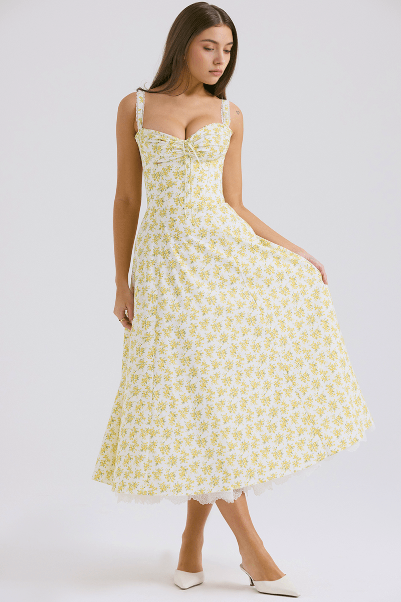 Vestido Bustier de Renda Valentina - Mariana Modas