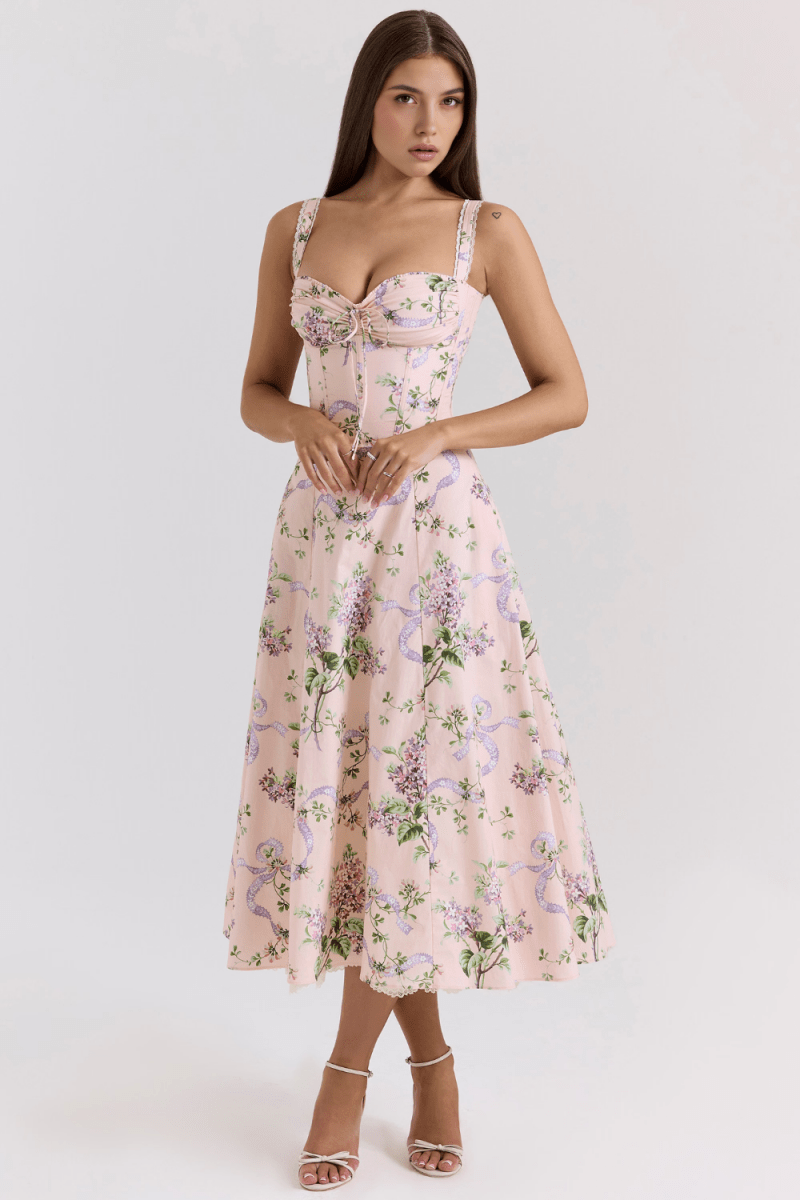 Vestido Bustier de Renda Valentina - Mariana Modas