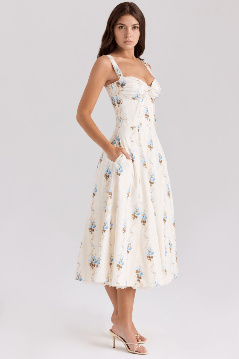 Vestido Bustier de Renda Valentina - Mariana Modas