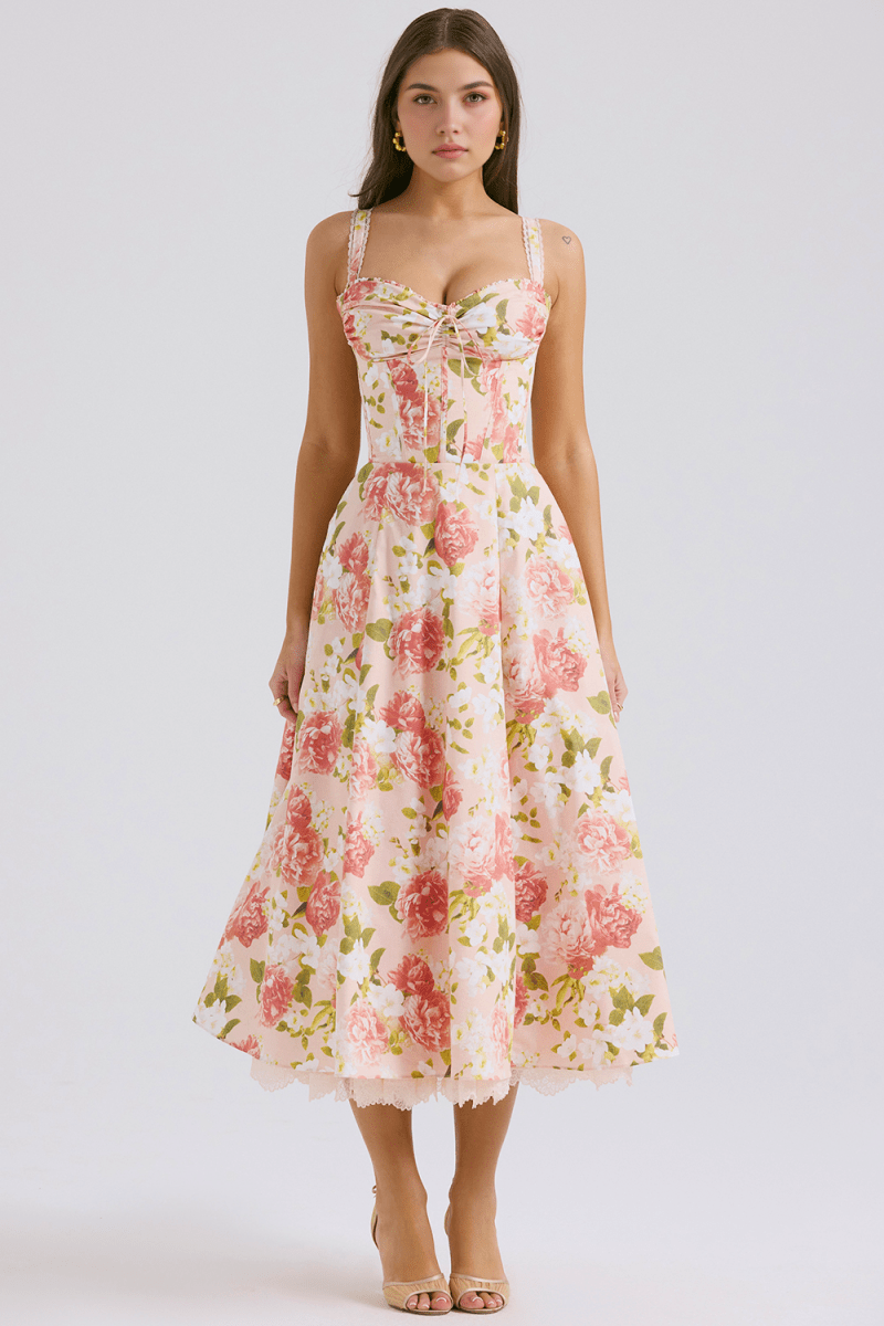 Vestido Bustier de Renda Valentina - Mariana Modas