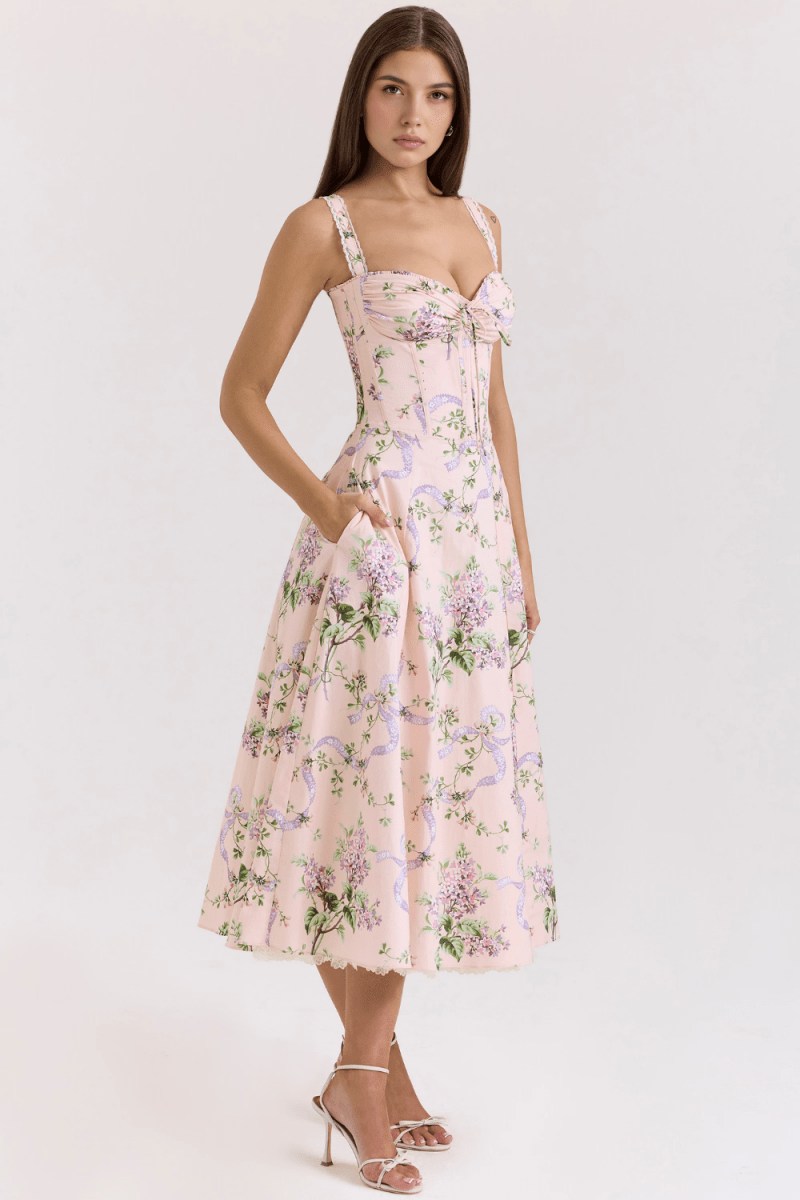 Vestido Bustier de Renda Valentina - Mariana Modas