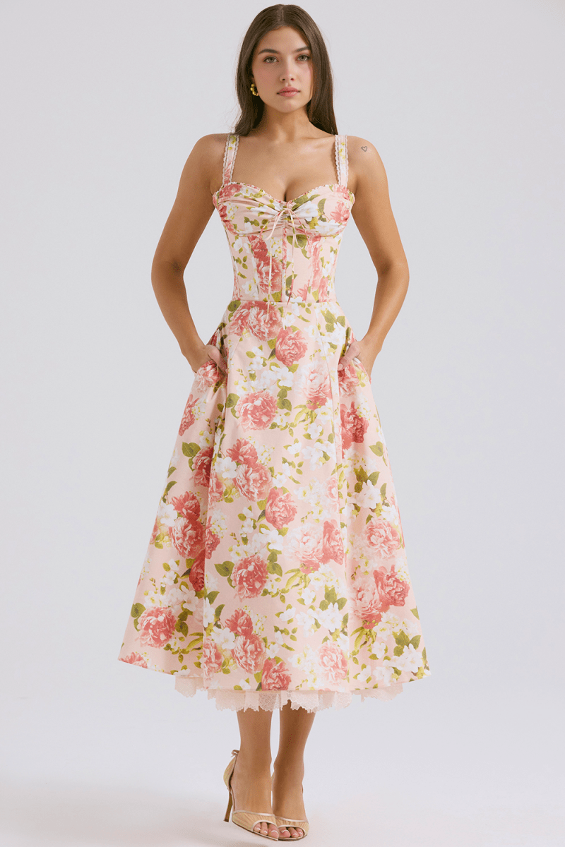 Vestido Bustier de Renda Valentina - Mariana Modas