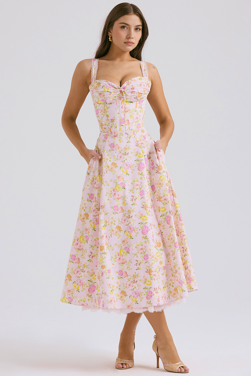 Vestido Bustier de Renda Valentina - Mariana Modas