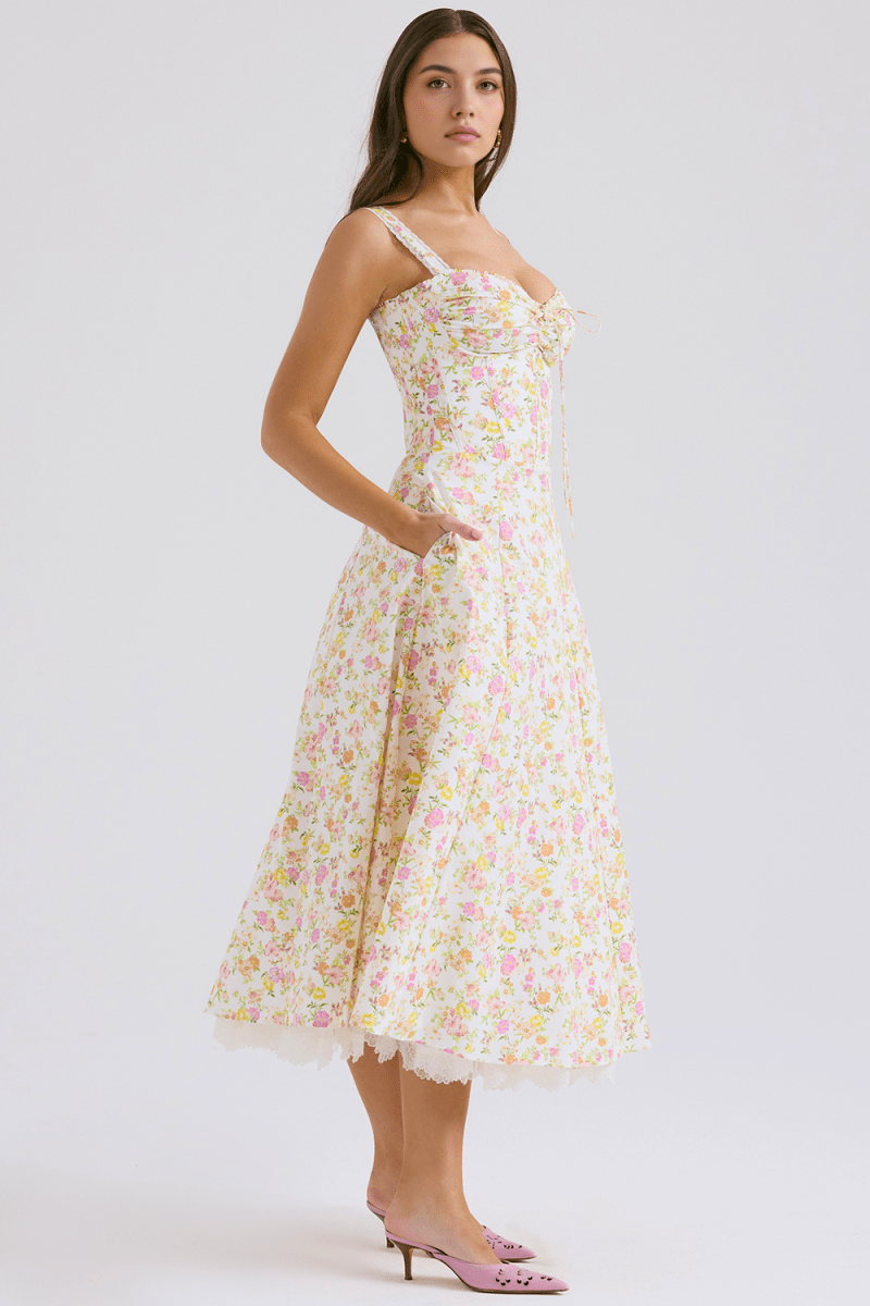 Vestido Bustier de Renda Valentina - Mariana Modas