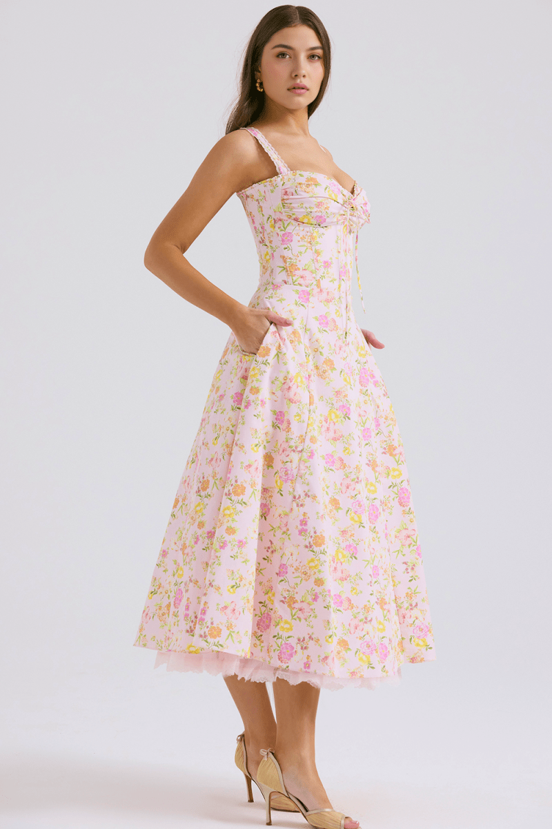 Vestido Bustier de Renda Valentina - Mariana Modas