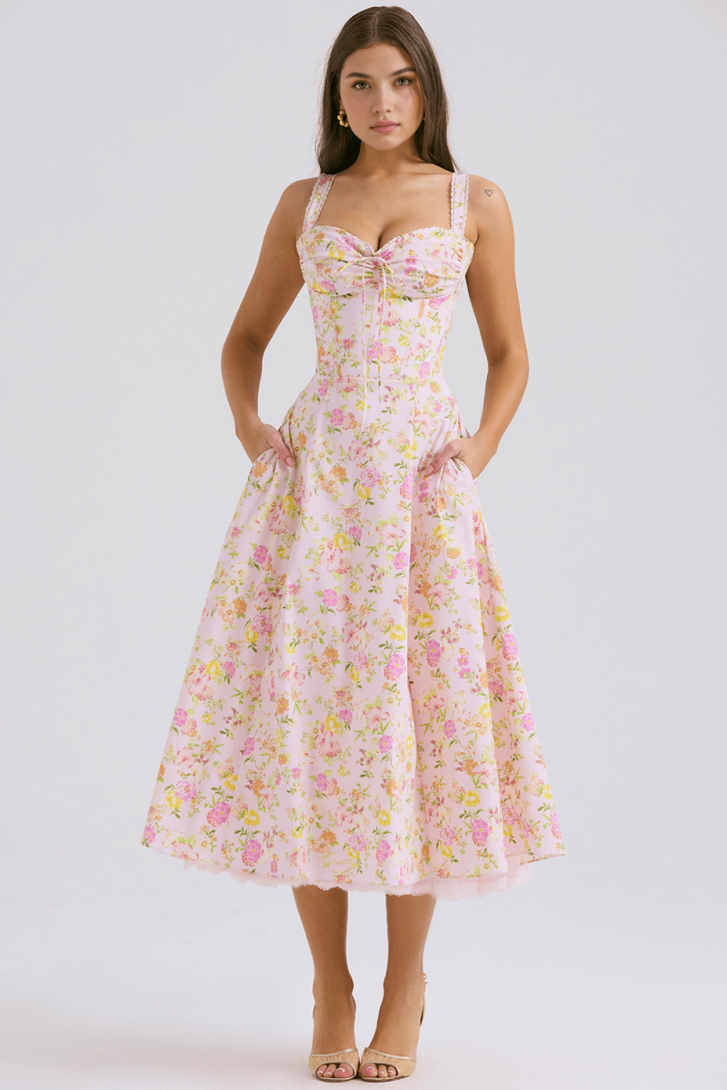 Vestido Bustier de Renda Valentina - Mariana Modas