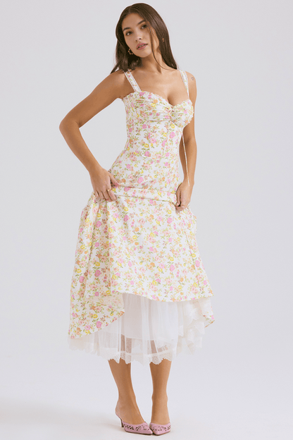 Vestido Bustier de Renda Valentina - Mariana Modas