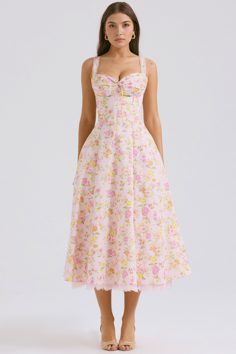 Vestido Bustier de Renda Valentina - Mariana Modas