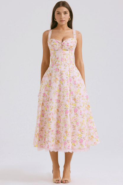 Vestido Bustier de Renda Valentina - Mariana Modas