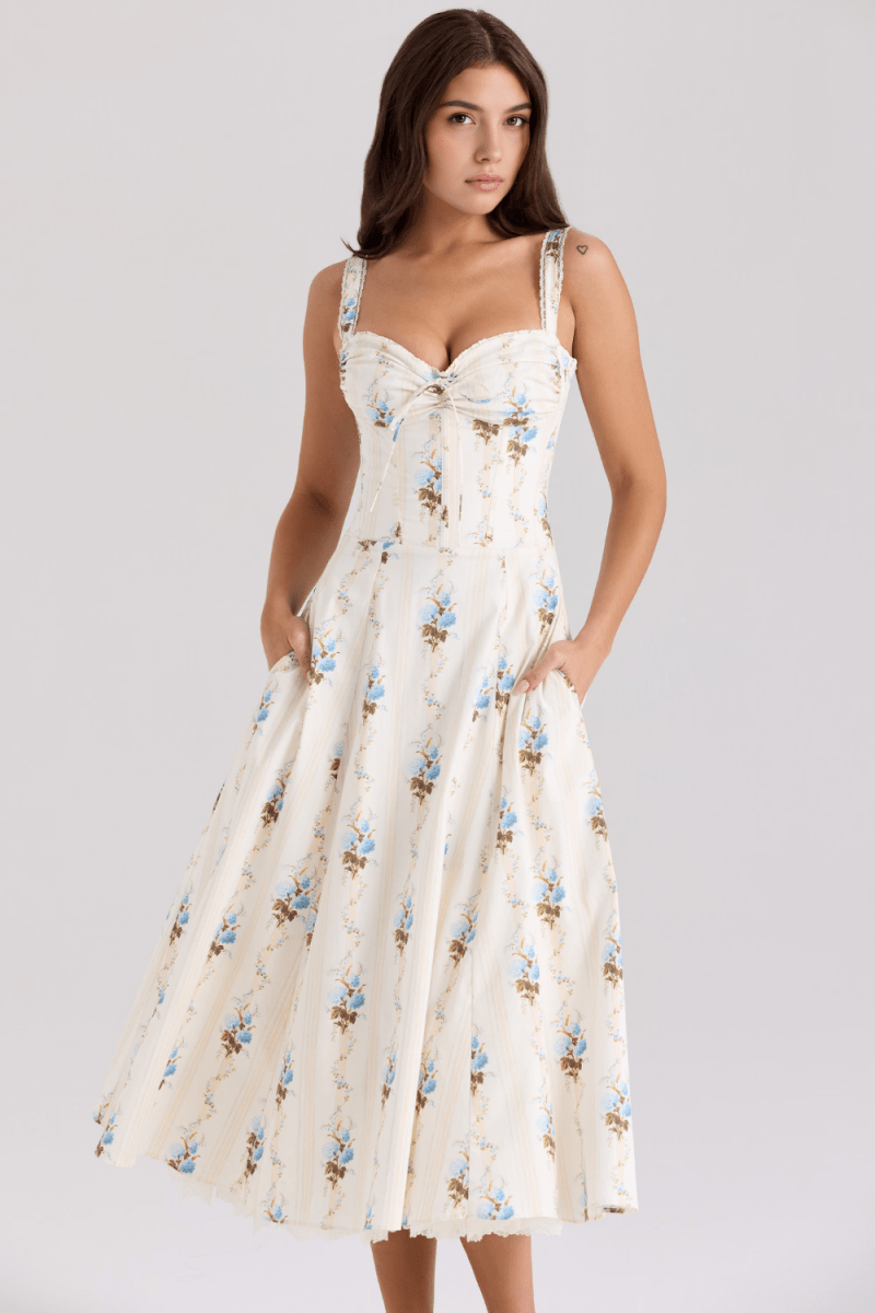 Vestido Bustier de Renda Valentina - Mariana Modas