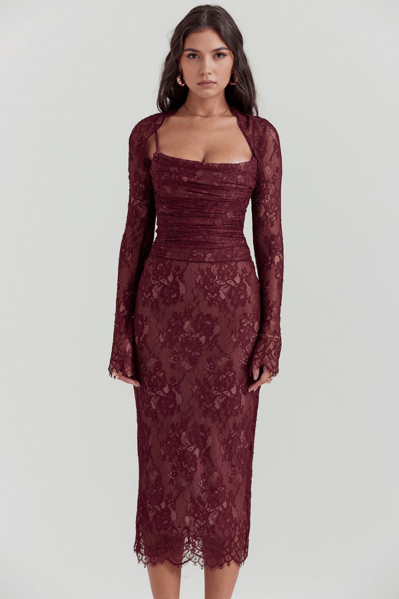 Vestido Corset de Renda Alice - Mariana Modas