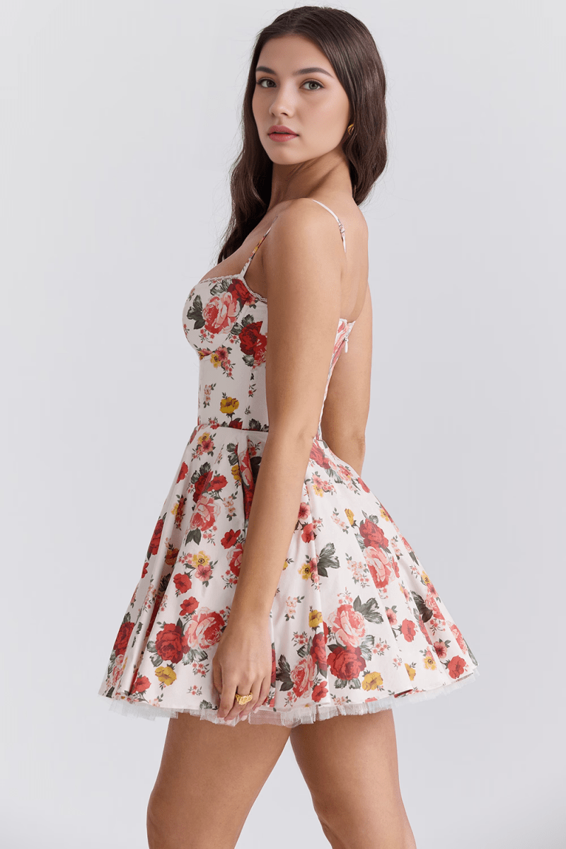 Vestido Curto Cloe - Camada Dupla - Mariana Modas