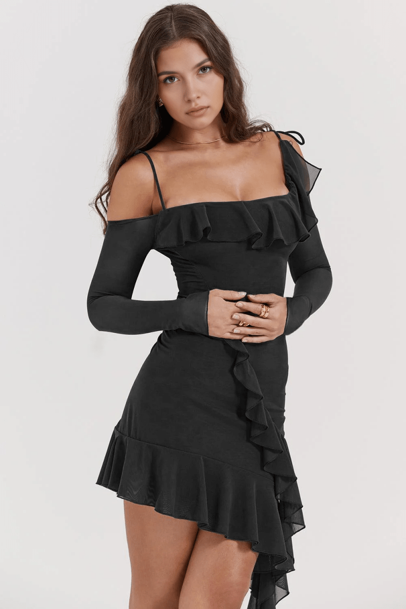 Vestido Curto Preto Doce - Mariana Modas