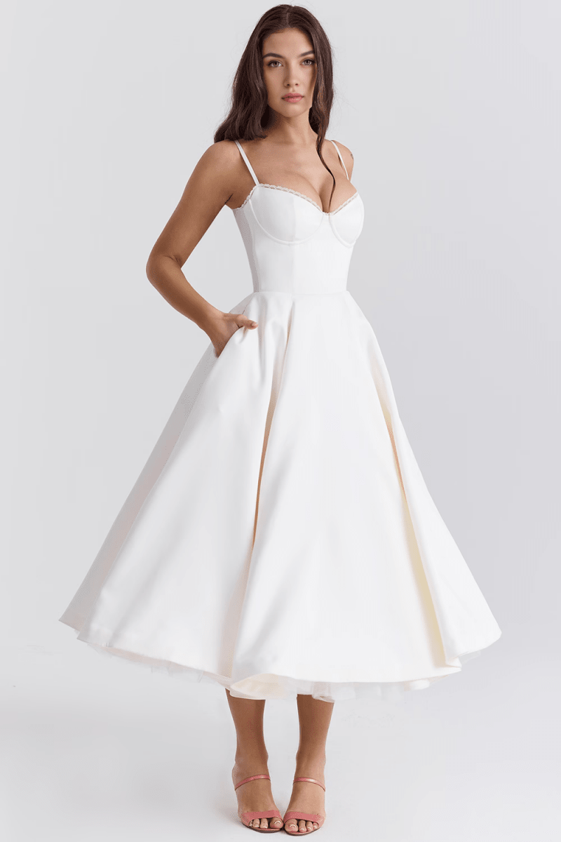 Vestido Midi Cloe - Camada Dupla - Mariana Modas