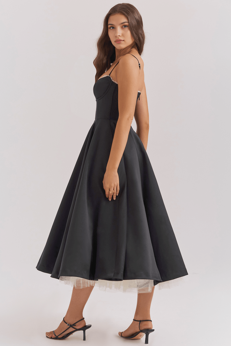 Vestido Midi Cloe - Camada Dupla - Mariana Modas