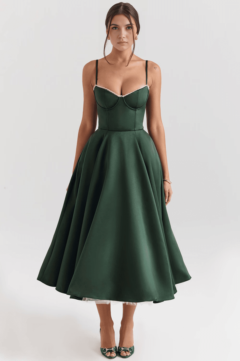 Vestido Midi Cloe - Camada Dupla - Mariana Modas