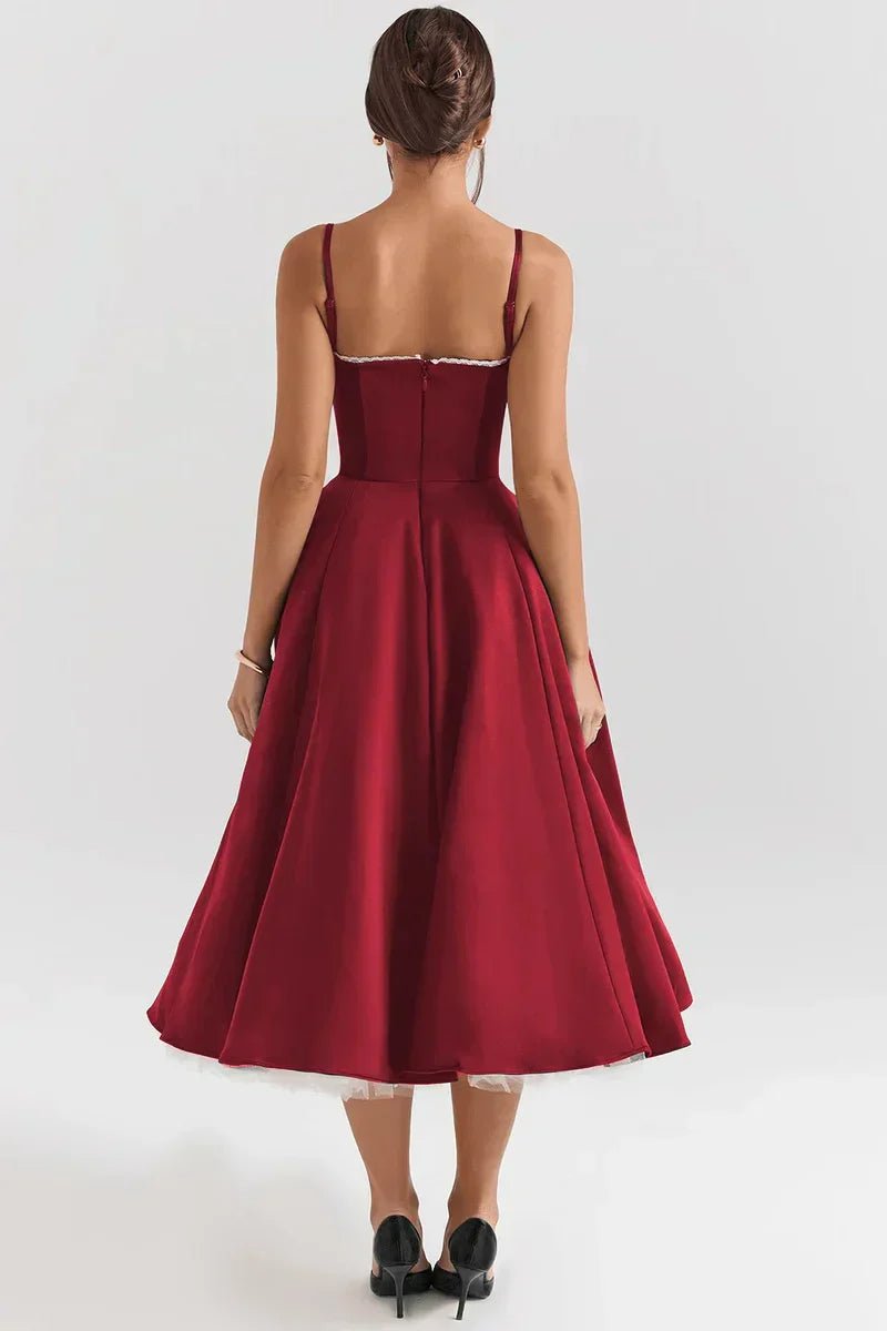 Vestido Midi Cloe - Camada Dupla - Mariana Modas