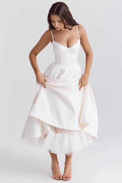 Vestido Midi Cloe - Camada Dupla - Mariana Modas