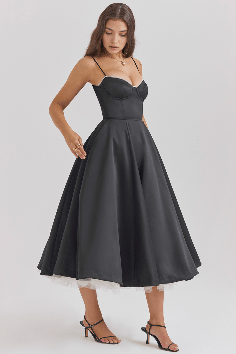 Vestido Midi Cloe - Camada Dupla - Mariana Modas