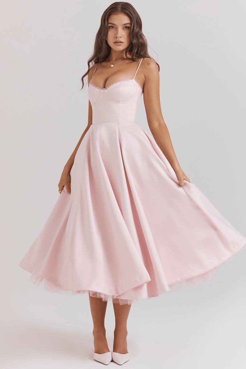 Vestido Midi Cloe - Camada Dupla - Mariana Modas