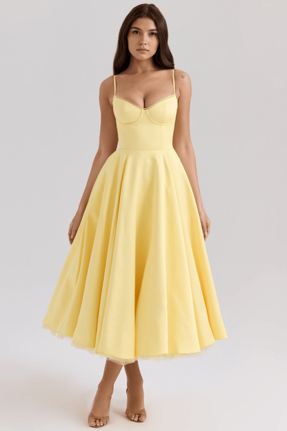 Vestido Midi Cloe - Camada Dupla - Mariana Modas