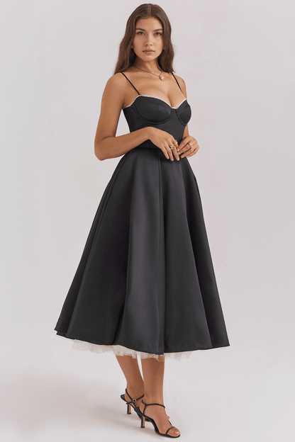 Vestido Midi Cloe - Camada Dupla - Mariana Modas