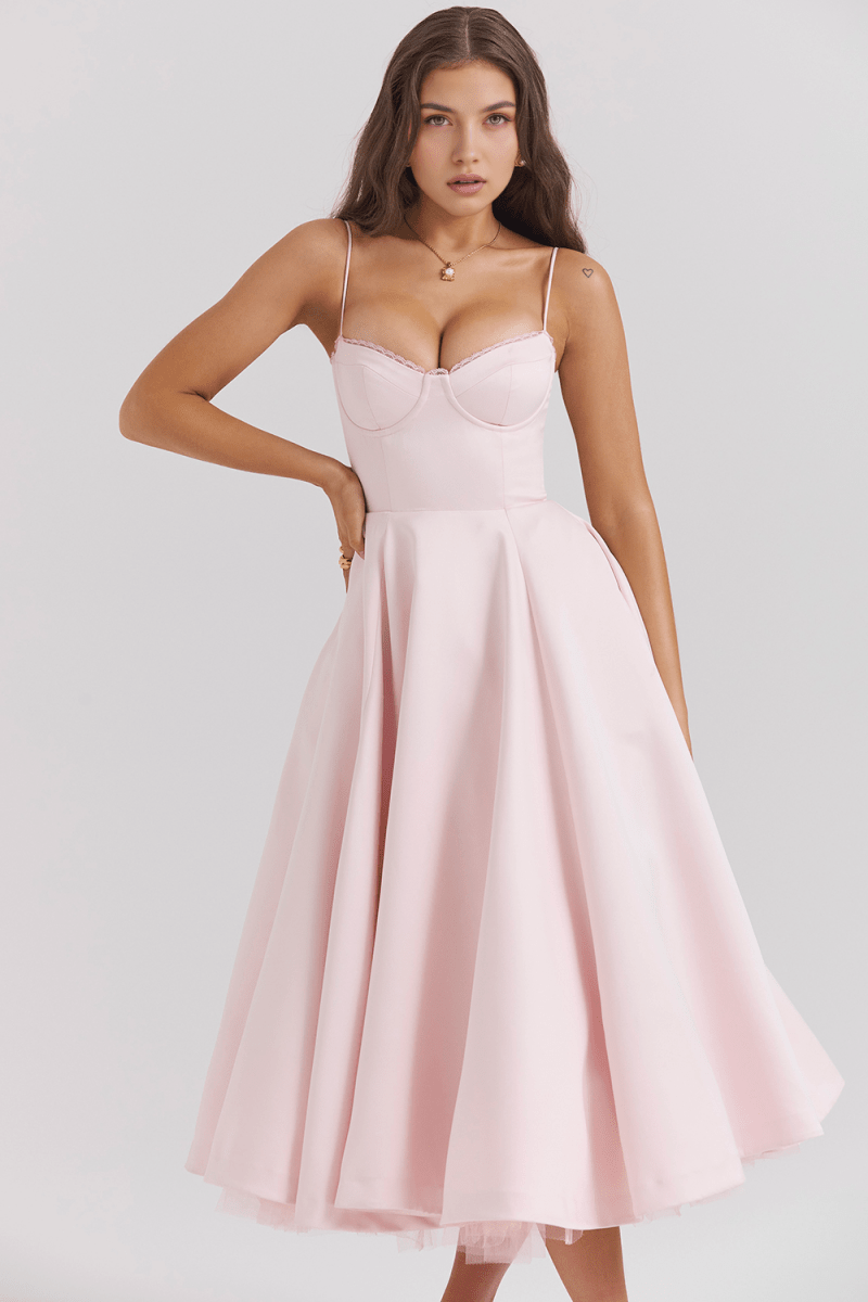 Vestido Midi Cloe - Camada Dupla - Mariana Modas