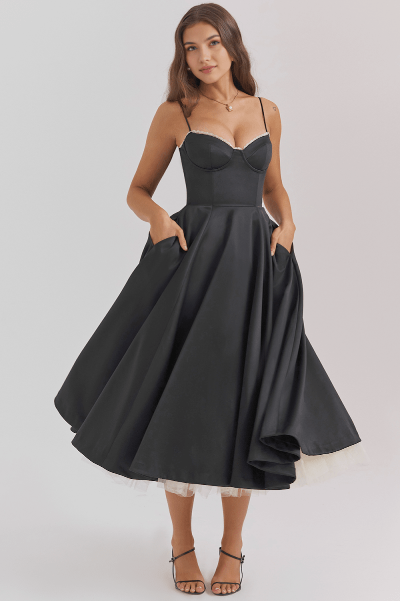 Vestido Midi Cloe - Camada Dupla - Mariana Modas