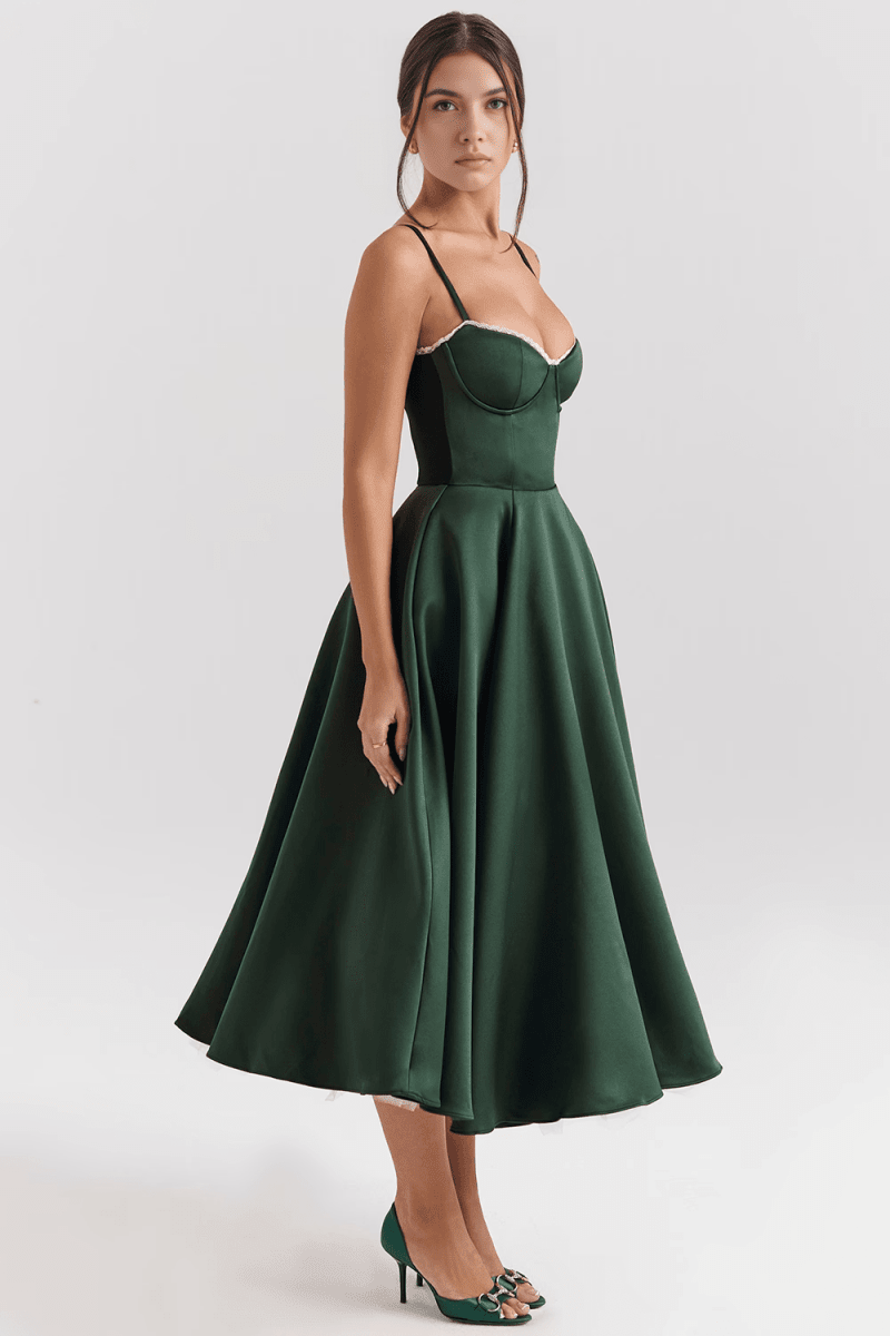 Vestido Midi Cloe de Camada Dupla - Mariana Modas