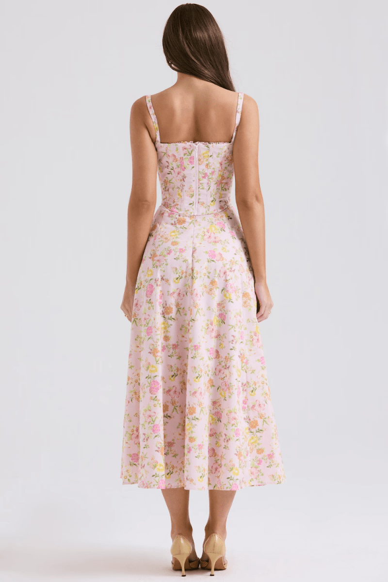 Vestido Midi Louise com Corset Removível - Mariana Modas