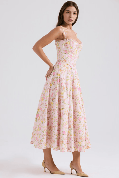 Vestido Midi Louise com Corset Removível - Mariana Modas