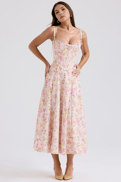 Vestido Midi Louise com Corset Removível - Mariana Modas
