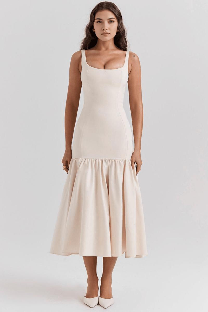 Vestido Midi Magda - Mariana Modas